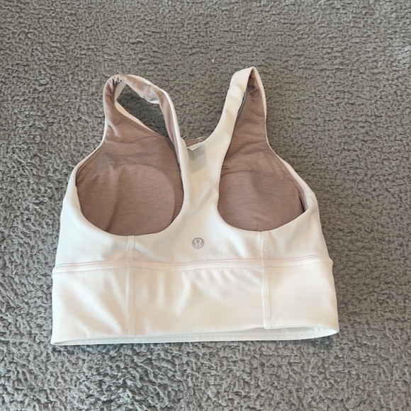 Lululemon Wunder Train Long-Line Bra *Medium Support, C/D Cups White size 4 - Picture 4 of 5